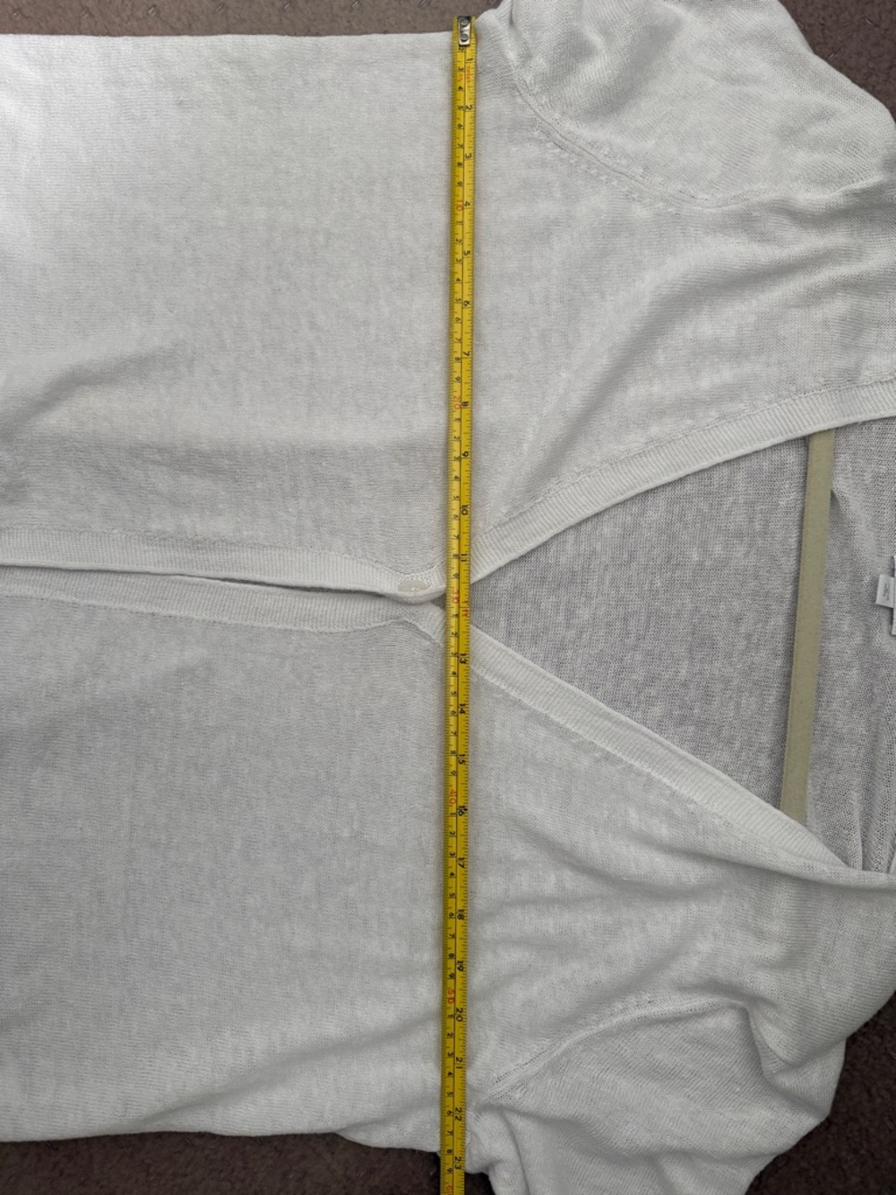 J. Jill White Lightweight V-Neck Button Cardigan - Picture 5 of 7
